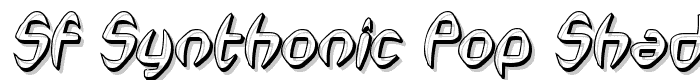 SF Synthonic Pop Shaded Oblique font